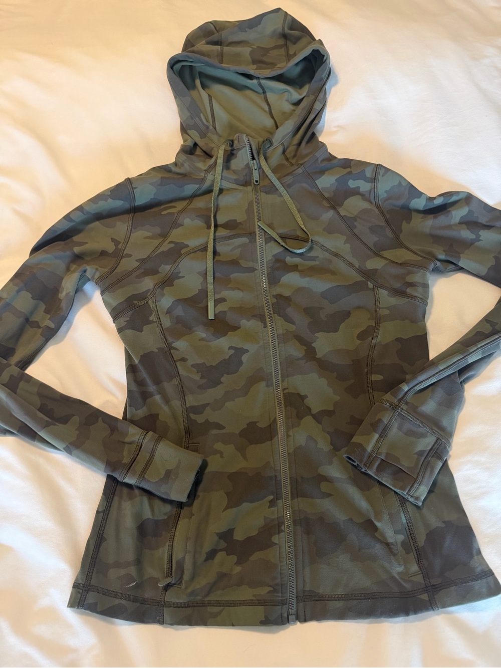 lululemon athletica define hooded green camo hooded jacket